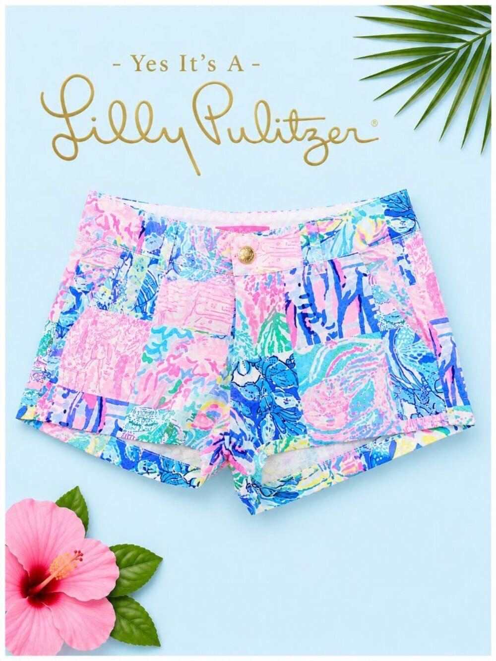 ***EUC *** Lilly Pulitzer 🩷 Patchwork Print Shorts – Size 2